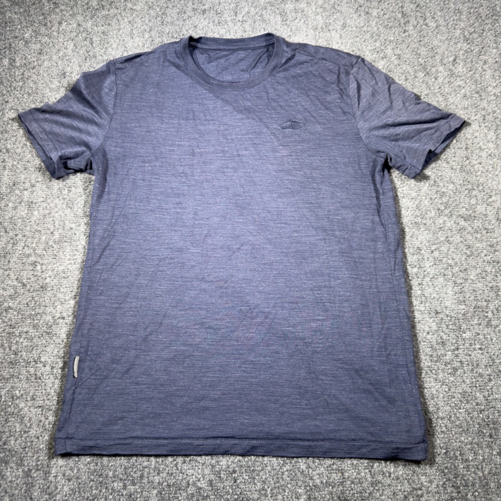 Icebreaker Merino Wool T-Shirt Mens M Blue Lightweight Breathable Activewear